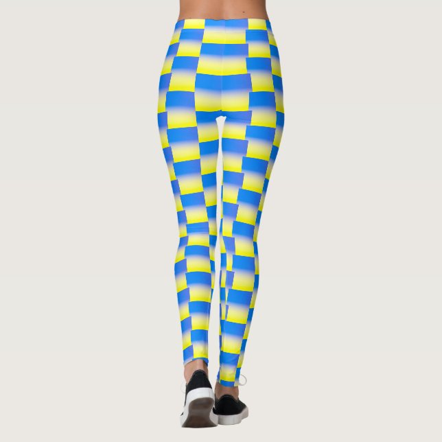 Leggings Ucrania azul y amarilla inspiró la guerra de paz c (Reverso)