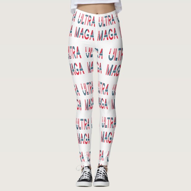 Leggings Ultra MAGA Trump Patriótico Republicano Conservado (Anverso)