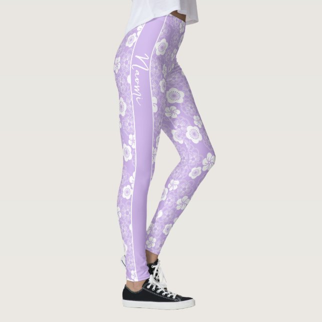 Leggings Ume | patrón japonés tradicional de ciruelo para K (Derecha)