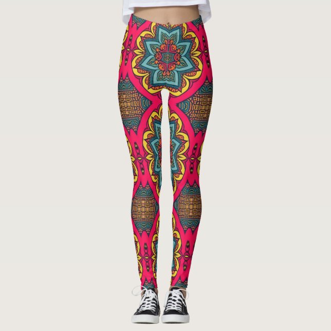 Leggings Un clásico multicolor vibrante "Ratti_Creative_Art (Anverso)