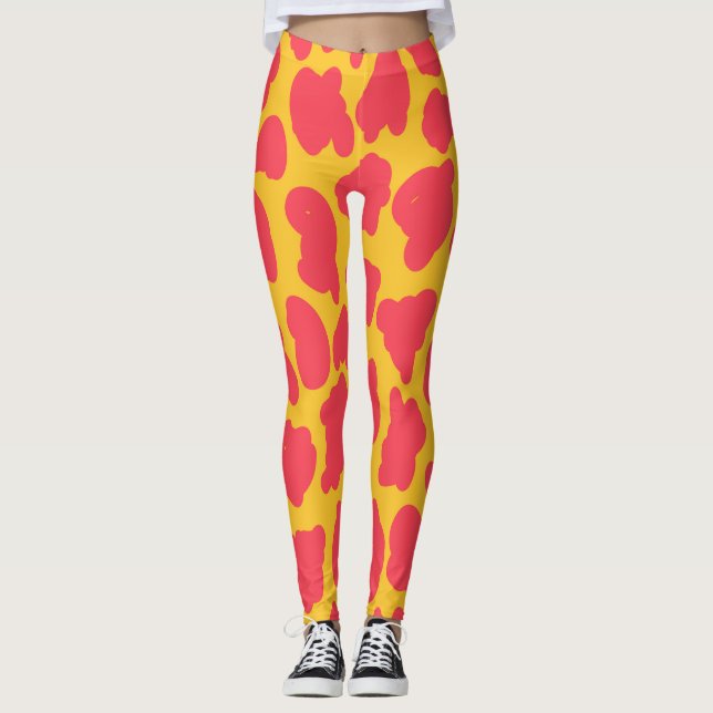 Leggings Un clásico rojo vibrante "Ratti_Creative_Arts" (Anverso)