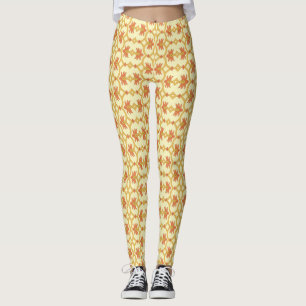 Leggings un diseño de fondo amarillo y blanco sorprendente