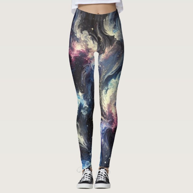 Leggings Un diseño de galaxia abstracto que capta el mister (Anverso)