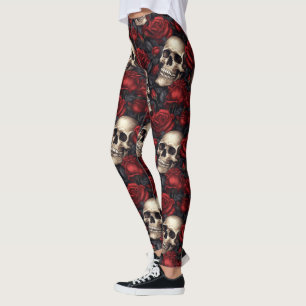 Leggings Un diseño de la serie A Skull and Roses 10