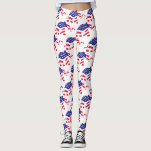 Leggings Un elefante hecho con la bandera de los Estados Un