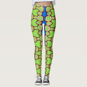 Leggings Un elegante "Ratti_Creative_Arts" azul y verde