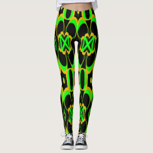 Leggings Un elegante "Ratti_Creative_Arts" verde y negro