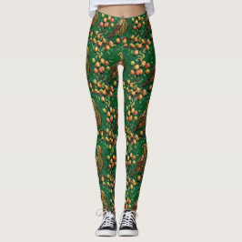 Leggings Un estencil de una perdiz en un peral