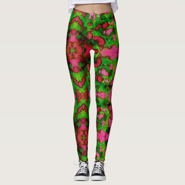 Leggings Un estudio en rosa y verde (Anverso)