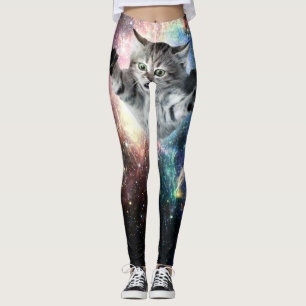 Leggings Un gato gracioso en el espacio