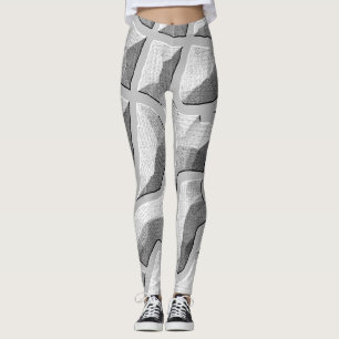 Leggings Un gris de arte único con relieve "Ratti_Creative_