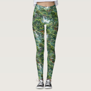 Leggings Un jardín japonés con cataratas serenas