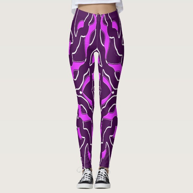 Leggings Un multicolor vibrante "Ratti_Creative_Arts" (Anverso)