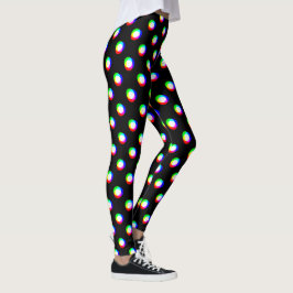 Leggings Un negro de encargo más grande del fondo de los