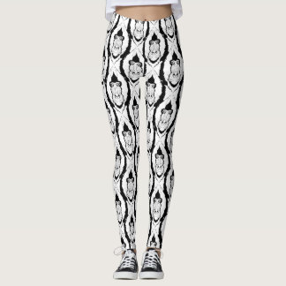Leggings un patrón con una cabeza de mandril