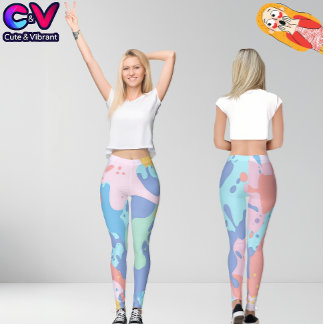 Leggings Un patrón desordenado de manchas de pintura