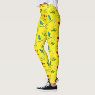 Leggings Un pez dos peces patrón amarillo