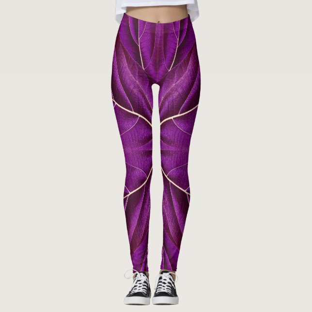 Leggings Un púrpura único "Ratti_Creative_Arts"  (Anverso)