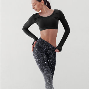 Leggings Un Purpurina negro moderno resplandeciente regalo