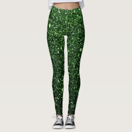 Leggings Un Purpurina verde suave y elegante, un regalo