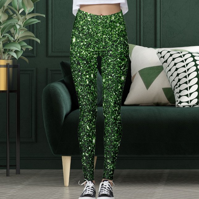 Leggings Un Purpurina verde suave y elegante, un regalo (Subido por el creador)