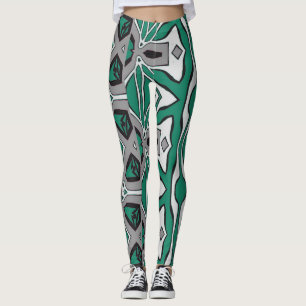 Leggings Un verde abstracto vibrante "Ratti_Creative_Arts"