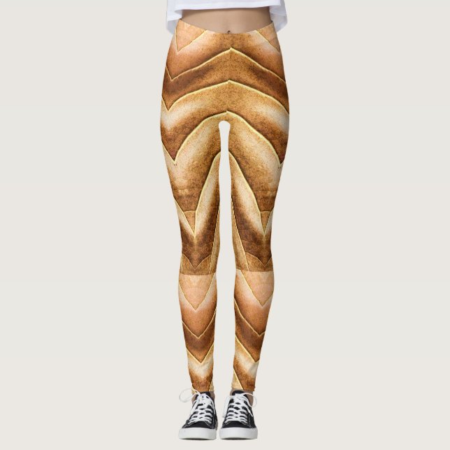 Leggings Un vibrante color de madera "Ratti_Creative_Arts" (Anverso)