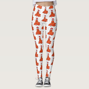 Leggings Una alegre langosta con Navidades gorra personaliz