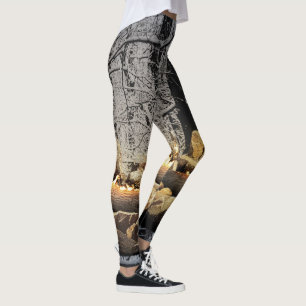 Leggings Una clave ardiente tranquila de Yule un bosque