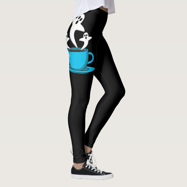 Leggings Una copa de café para fumar fantasma (Derecha)
