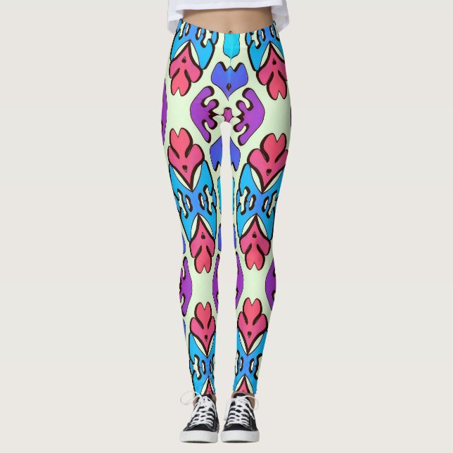 Leggings Una elegante damasco "Ratti_Creative_Arts" (Anverso)