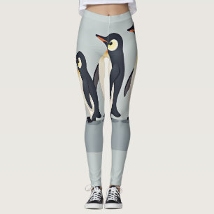 Leggings Una familia de pingüinos guirnalda a través de una