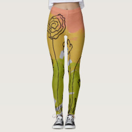 Leggings Una flor grande