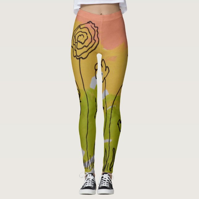 Leggings Una flor grande (Anverso)