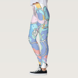 Leggings Una flor hecha de manchas de pintura