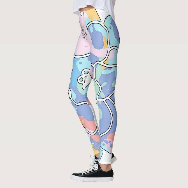 Leggings Una flor hecha de manchas de pintura (Izquierda)