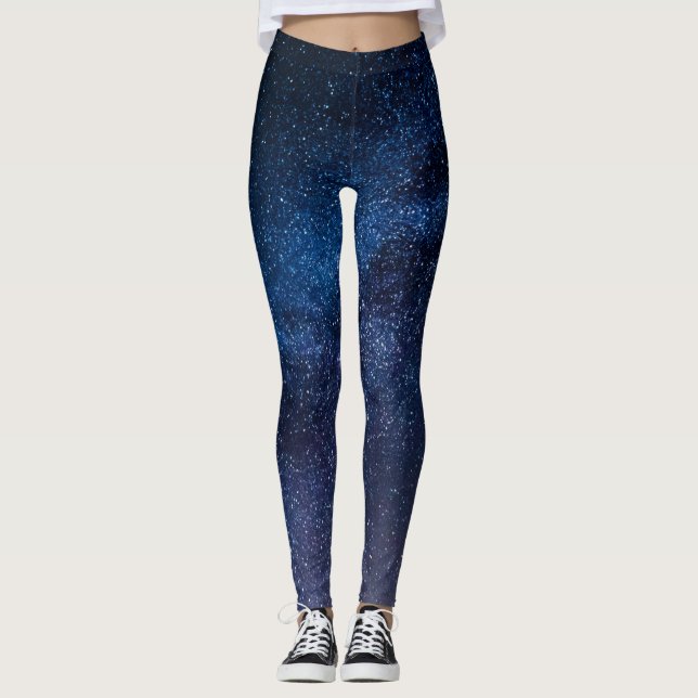 Leggings Una galaxia de estrellas en la noche Cute (Anverso)
