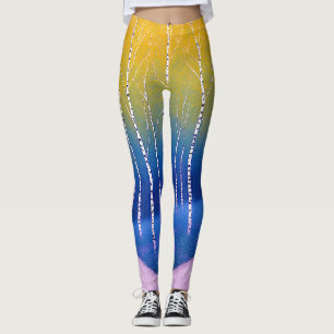 Leggings Una horquilla en el tiempo - Un paisaje de bosques