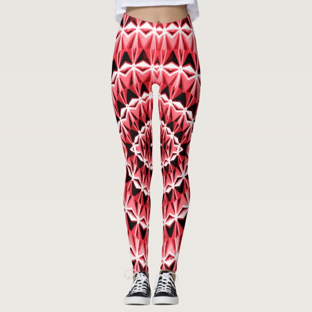 Leggings Una leyenda de arte rojo "Ratti_Creative_Arts" (Anverso)