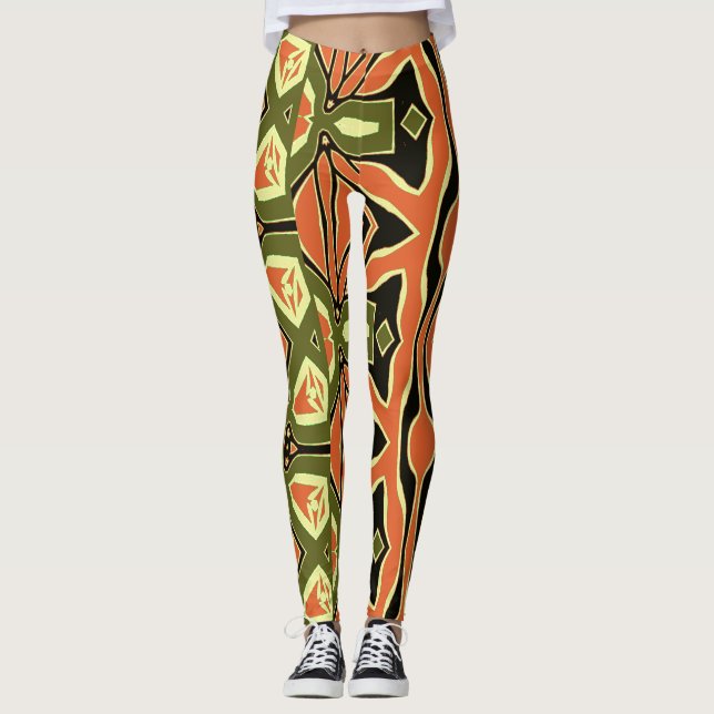 Leggings Una leyenda de patrón abstracto "Ratti_Creative_Ar (Anverso)