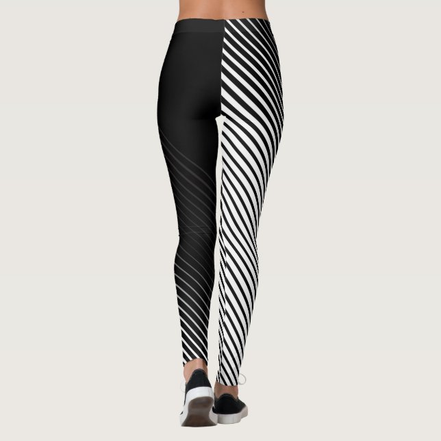 Leggings Una mitad de una hembra - una mitad de una cebra (Reverso)