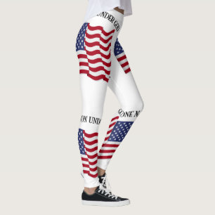 Leggings Una Nación Bajo Dios Con Bandera