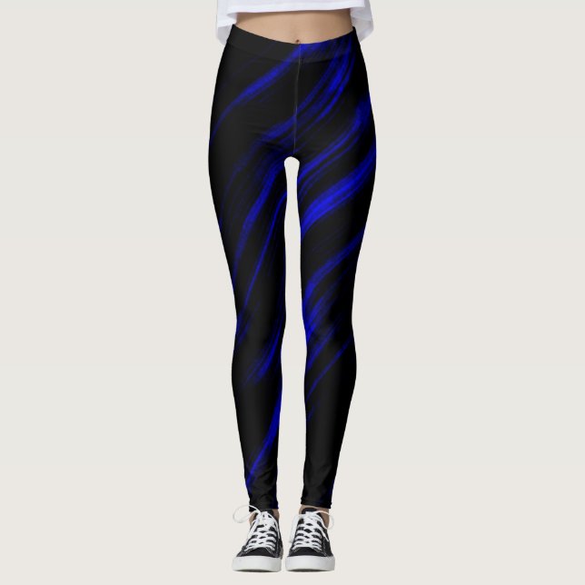 Leggings Una raya azul (Anverso)