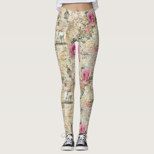 Leggings Una serie de diseño de efímera francesa 1
