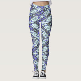 Leggings Una textura de chevron azul "Ratti_Creative_Arts"