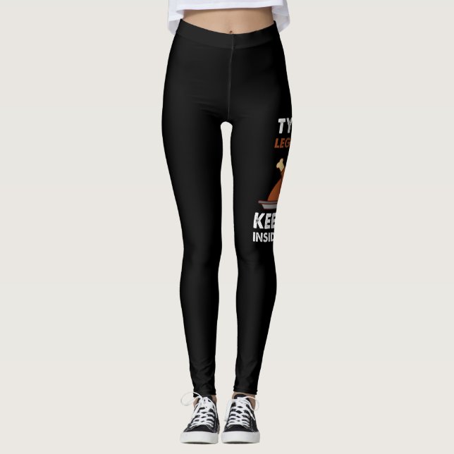 Leggings Una Turquía divertida que ata las piernas juntos A (Anverso)