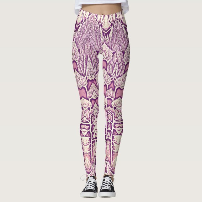 Leggings Una vibrante textura rosa "Ratti_Creative_Arts" (Anverso)