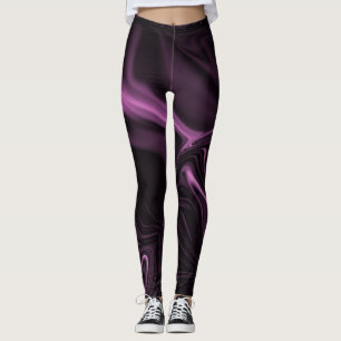 Leggings Undulaciones o humo rosa opaco sobre rosa oscuro