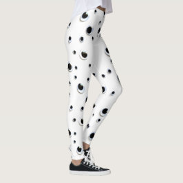 Leggings Único lindo divertido blanco y negro de los ojos