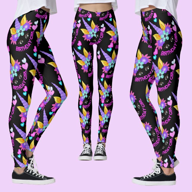 Leggings Unicornio, Chica de cumpleaños, fiesta de cumpleañ (Subido por el creador)